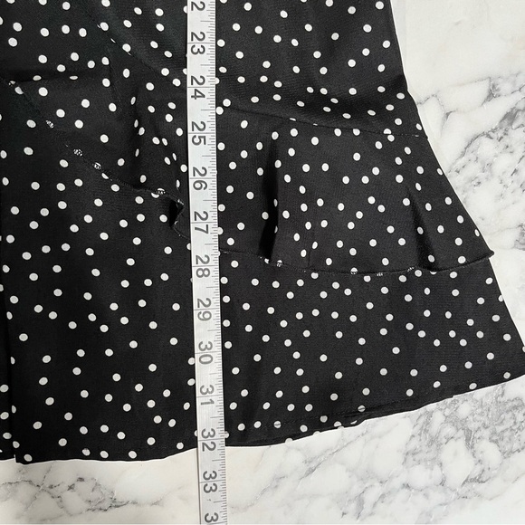 Princess Polly Bobbie black white polka dot mini dress flutter sleeves size 4 - Picture 8 of 12